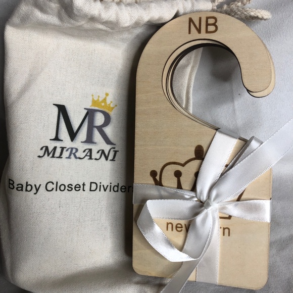 NEW Wooden Nursery Baby Closet Dividers Organizer Set of 7 NB-24 Months - Picture 1 of 9